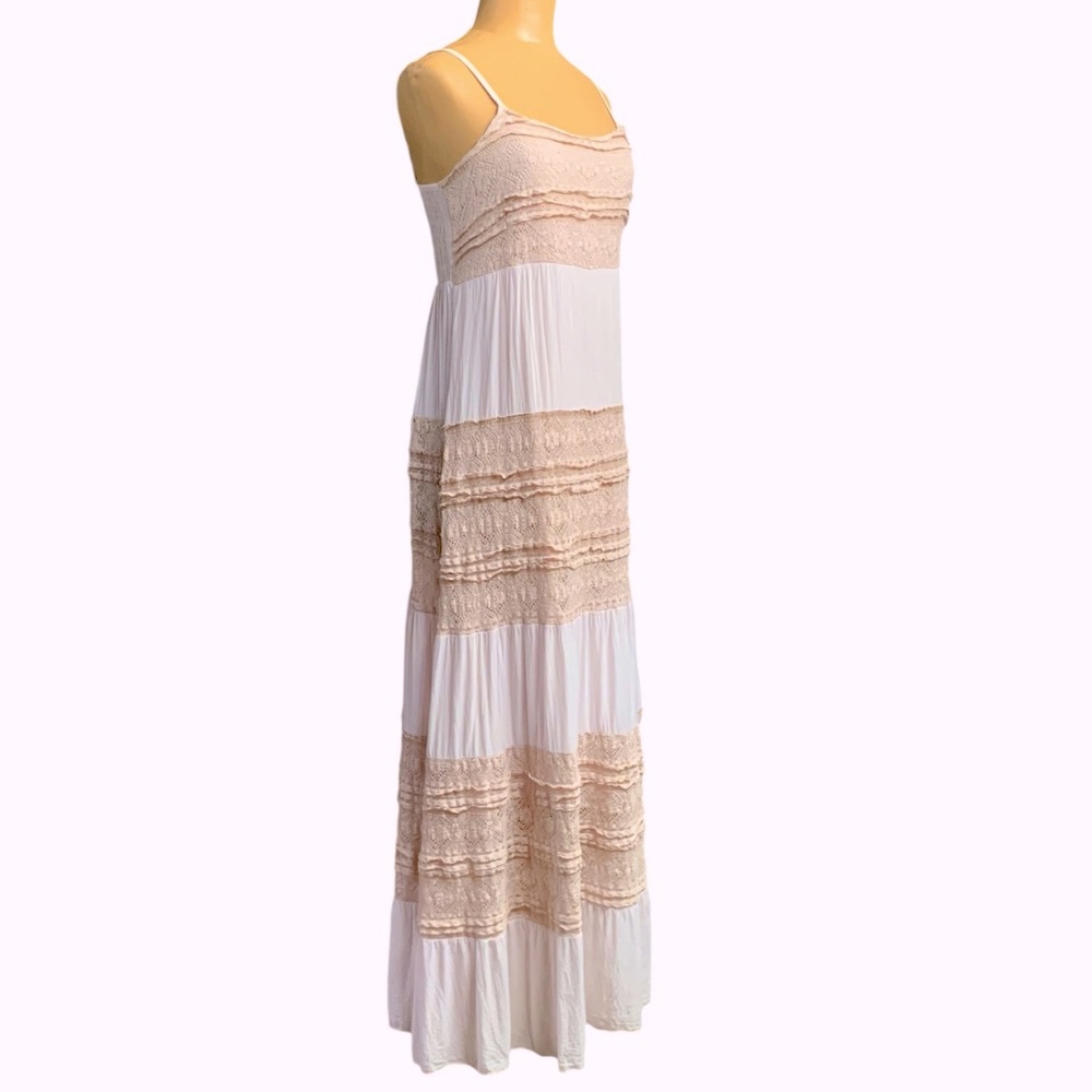 Scandal Italy, Cotton/ Viscose, Lace Bohemian Maxi Dress - Picture 2 of 13